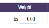 Product Weight